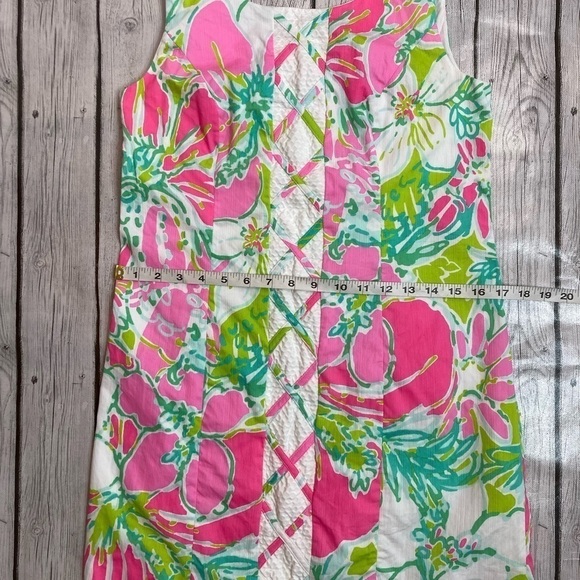 Lilly Pulitzer Cathy Shift Dress Flamingo Pink Don't Give a Cluck - Picture 9 of 15
